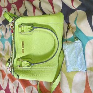 Steve Madden lime green vegan leather purse